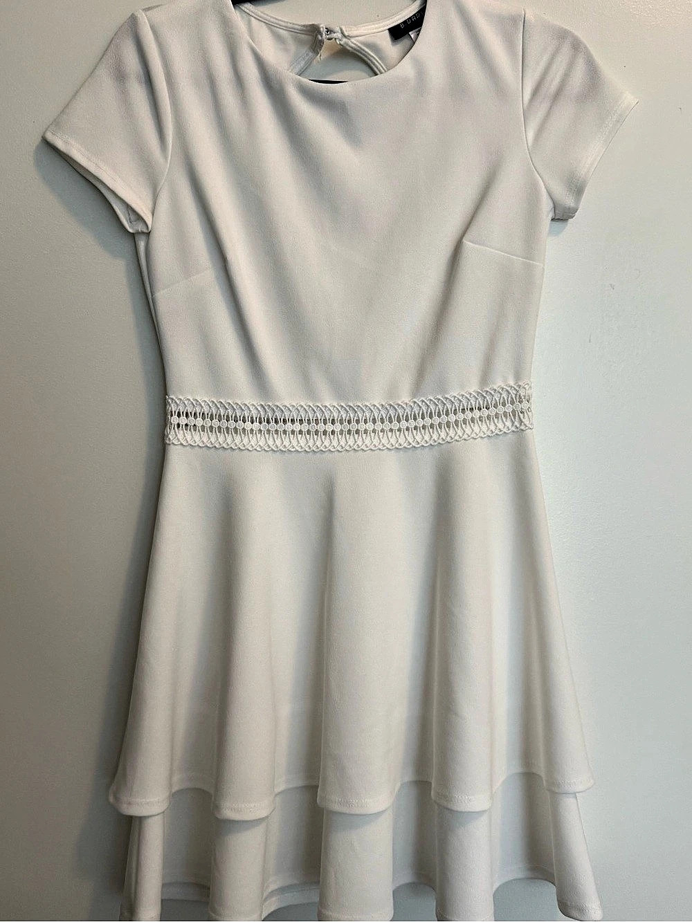 B. Darlin Girls Mini Dress White Size 5/6 Like New